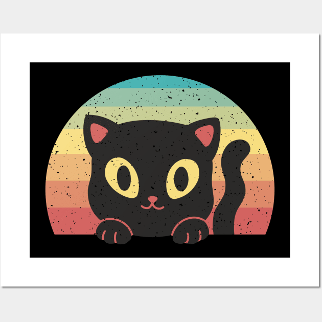 Vintage Sunset Purr Wall Art by Life2LiveDesign